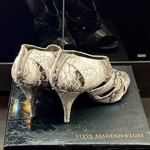 Steve Madden Luxe Snakeskin Heels - Picture 4 of 4